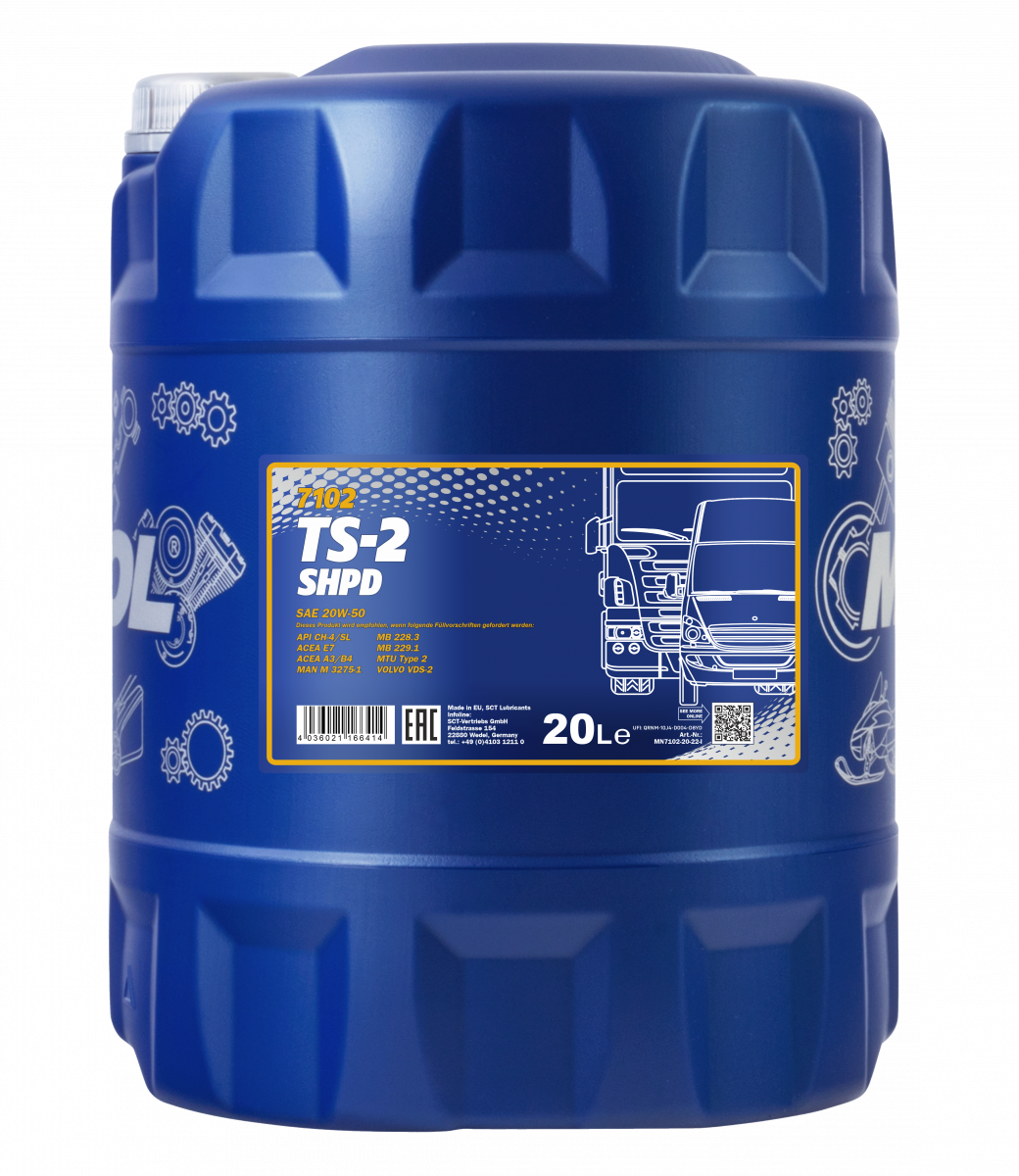 Mannol TS-2  20w50 SHPD 20 л