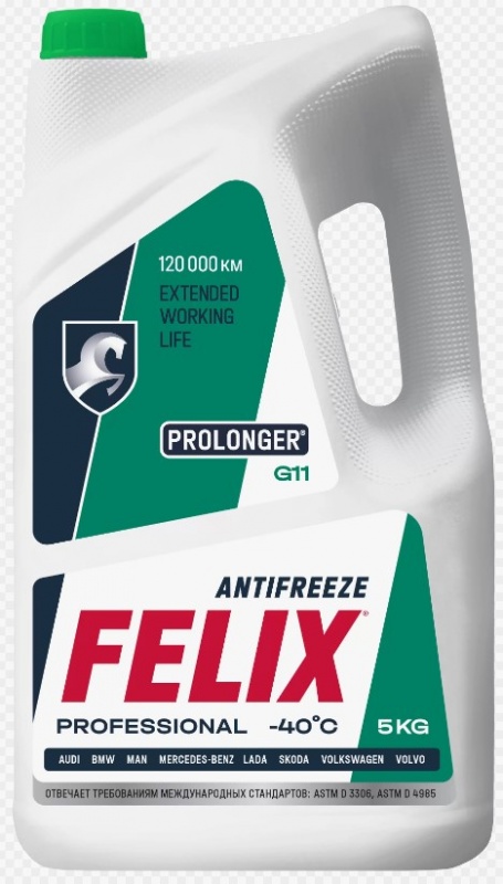 Антифриз FELIX PROLONGER (зл) 5кг